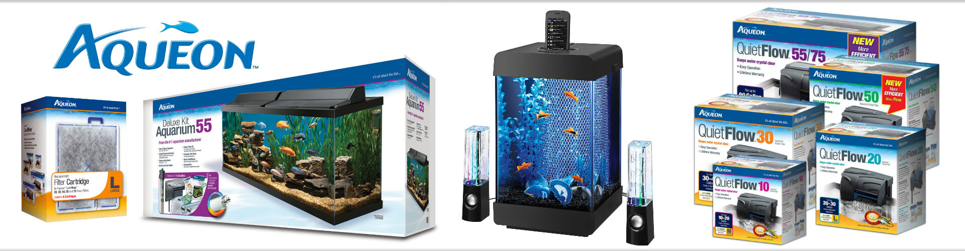 Aqueon Water Care Products for aquariums and ponds